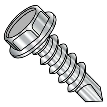 #10 - 16 x 1" Self-Drilling Screws | 316 Stainless Steel | Plain | Unslotted | IHWH | 1016KW316
