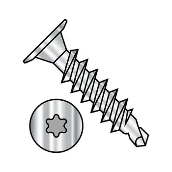 #10 - 16 x 3/4" Self-Drilling Screws | 18-8 Stainless Steel | Plain | 6-Lobe | Wafer | 1012KWTF188