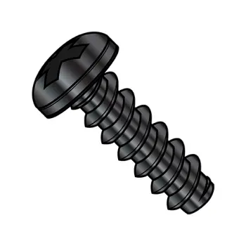 4-24X1/2  Phillips Pan Self Tapping Screw Type B Fully Threaded Black Zinc And Bake