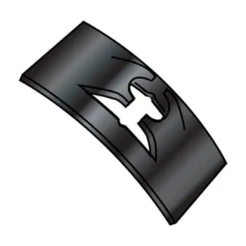 C1150-1024  Flat Steel Spring Nut Black Phosphate