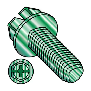 #10 - 32 x 3/8" Thread-Rolling Screws | Steel | Zinc/Green | IHWH | Combo | 1106RCWG