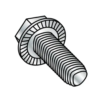 8-32X1/4  Unslot Ind Hex Wash Serrated Taptite Alternative Screw Full Thread Zinc Bake Wax