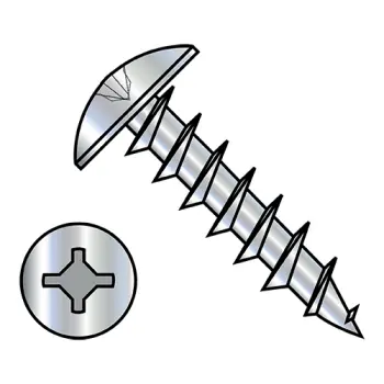 8-11X7/16  Square Phillips Drive #6 Truss Head Deep Thread Wood Screw Full Thread Zinc Bake