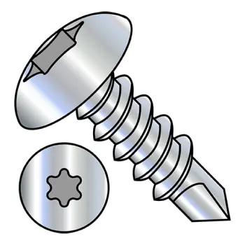 #10 - 16 x 3/4" Self-Drilling Screws | Steel | Zinc/Clear | 6-Lobe | Truss | 1012KTT