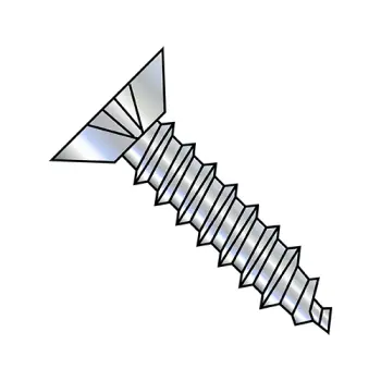 8-15X5/8  Phillip Flat Undercut Self Tapping Screw Type A Fully Threaded Zinc And Bake