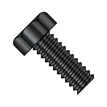#6 - 32 x 1/4" Machine Screws | Steel | Black Oxide | Unslotted | Indented Hex | 0604MHB