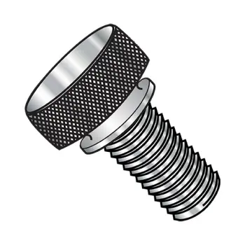 6-32X5/16  Knurled Thumb Screw with Washer Face Full Thread 18-8 Stainless Steel