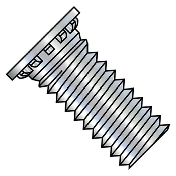 M6-1.0X18  Self Clinching Stud Full Thread Hardened Steel Heat Treat Zinc & Bake Metric