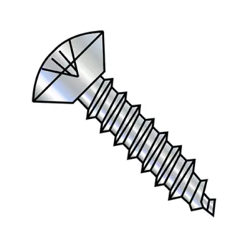 #6 - 18 x 5/8" Self-Tapping Screws | type-a | Steel | Zinc/Clear | Oval | Phillips | 0610APOU
