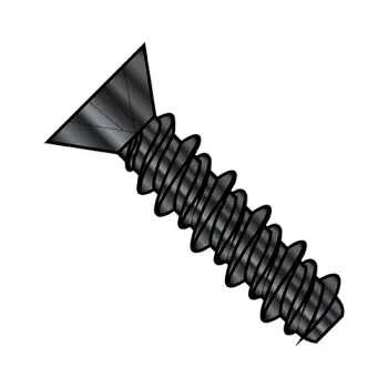 6-19X3/4  Phillips Flat High Low Screw Fully Threaded Black Oxide and Oil