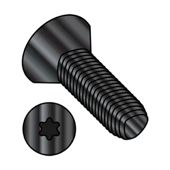 8-32X3/4  6 Lobe Pan Taptite Alternative Thread Rolling Screw Fully Thrd Black Oxide & Wax