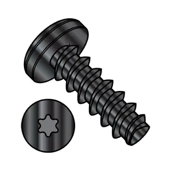 6-19X1/4  6 Lobe Pan Plastite Alternative 48-2 Fully Threaded Black Oxide And Wax