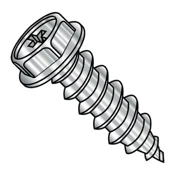 10-12X3/4  Phillips Indent Hexwasher Self Tap Screw Type A Full Thread 18-8Stainless Steel