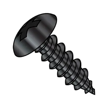 #6 - 20 x 3/8" Self-Tapping Screws | type-ab | Steel | Zinc/Black | Truss | Phillips | 0606ABPTBZ