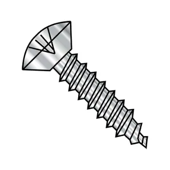 4-24X1/4  Phillips Oval Undercut Self Tapping Screw Type AB Fully Threaded 18-8 Stainless