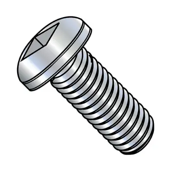 10-32X1/2  Square Pan Machine Screw Fully Threaded Zinc