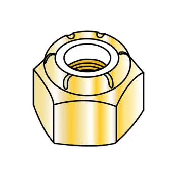 5/8-11 NTU  NTU Nylon Insert Heavy Thin Pattern Nut Zinc Yellow