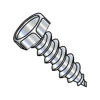 10-12X1/2  Indented Hex Head Unslotted Self Tapping Screw Type A Fully Threaded Zinc & Bake