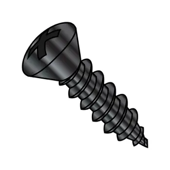 #6 - 20 x 5/8" Self-Tapping Screws | type-ab | Steel | Zinc/Black | Oval | Phillips | 0610ABPOBZ