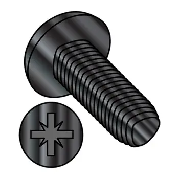 M4-0.7X8  Din 7500 C Metric Type Z Pan Thread Rolling Screw Full Thread Black Zinc BakeWax