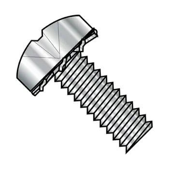 4-40X3/8  Phillips Pan External Sems Machine Screw Fully Threaded 410 Stainless Steel