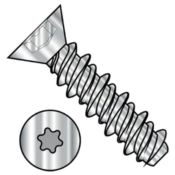 1/4-15X1 1/4  6 Lobe Flat High Low Screw Fully Threaded 18-8 Stainless Steel