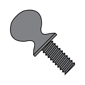 10-24X2  Thumb Screw With Shoulder Full Thread Plain Steel