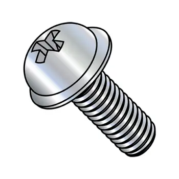 #8 - 32 x 1/2" Machine Screws | Steel | Zinc/Clear | Phillips | Round Washer | 0808MPRW