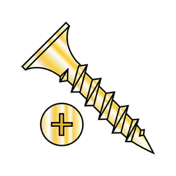 #6 x 1 1/2" Drywall Screws | Steel | Zinc/Yellow | Phillips | Bugle | 0624CPGY