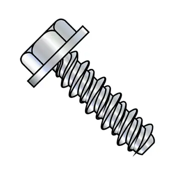 5/16-14X1 #14H  Unslotted Indented Hex Washer High Low Screw Fully Threaded Zinc