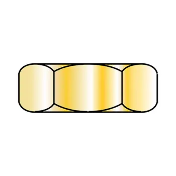 1/2-20  Hex Jam Nut Zinc Yellow