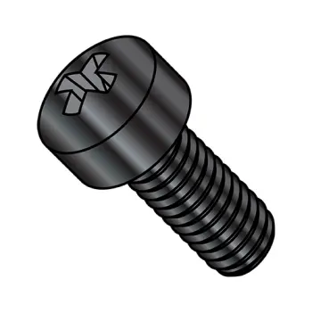 #6 - 32 x 1/2" Machine Screws | Steel | Black Oxide | Phillips | Fillister | 0608MPLB