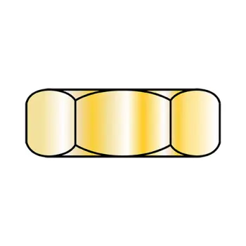1/2-20  Hex Jam Nut Grade 8 Zinc Yellow