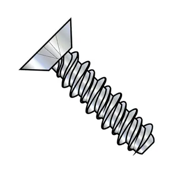 8-18X3/8  Phillips Flat Undercut High Low Full Thread Zinc