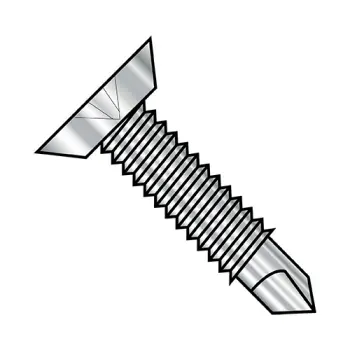 12-24X1  Phil Flat Undercut Full Thd Self Drill Machine Screw Thread 18-8 Stainless Steel
