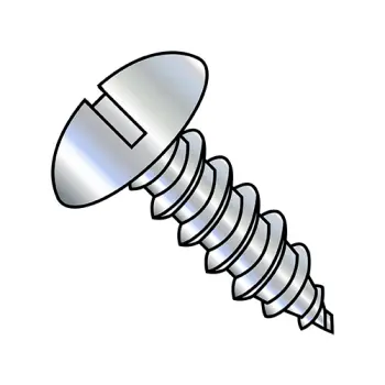 1/4-14X3/4  Slotted Truss Self Tapping Screw Type AB Fully Threaded Zinc And Bake