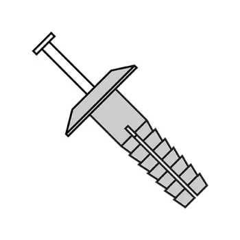 1/4X1  Two Piece Nylon Anchor Rivet Truss Head Nylon Pin Grey