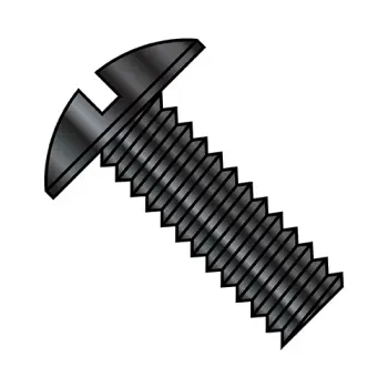 1/4" - 20 x 1 1/4" Machine Screws | Steel | Zinc/Black | Slotted | Truss | 1420MSTBZ