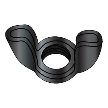 8-32   Stamped Wing Nut Black Oxide and Oil
