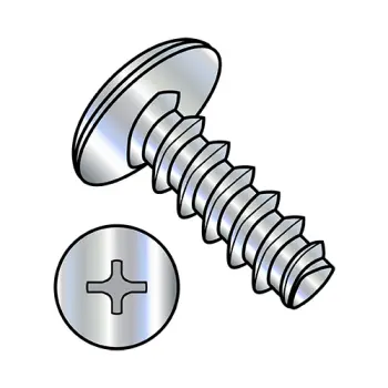 #8-16 x 1/4" Thread-Rolling Screws | Steel | Zinc/Clear | Truss | Phillips | 0804LPT