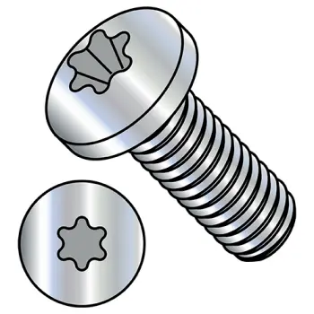 M1.6-0.35X6  ISO14583 Metric 6 Lobe Pan Machine Screw Full Thd Class 8.8 Heat Treat ZincROHS