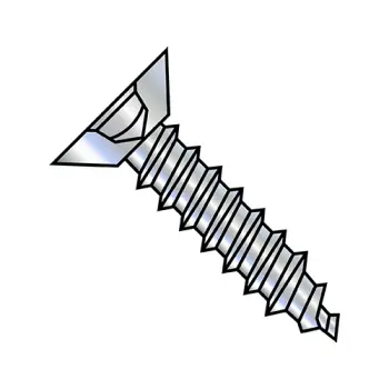8-15X1/2  Square Flat Undercut Self Tapping Screw Type A  Fully Threaded Zinc And Bake