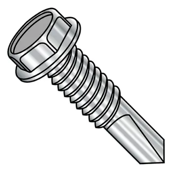 #12" - 24 x 1 1/4" Self-Drilling Screws | 410 Stainless Steel | Plain | Unslotted | Hex | 1220KWMS4410