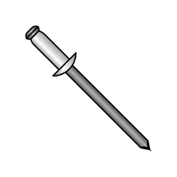 3/16 X .06-.12 Aluminum Rivet w/ Aluminum Mandrel, Black Anodized
