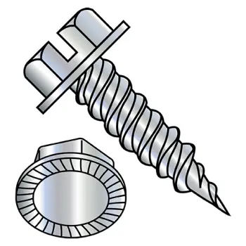 #8 - 15 x 3/8" Self-Piercing Screws | Steel | Zinc/Clear | Slotted | IHWH | 0806PSWS