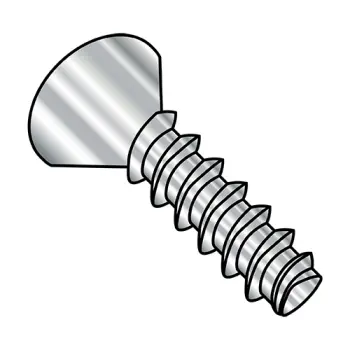 6-19X3/8  Phillips Flat Plastite Alternative 48-2 Full Thread 410 Stainless Passivated Wax