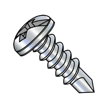 #8 - 18 x 3/8" Self-Drilling Screws | Steel | Zinc/Clear | Combo | Pan | 0806KCP