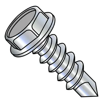 1/4" - 14 x 7/8" Self-Drilling Screws | Steel | Zinc/Clear | Unslotted | IHWH | 1414KW1