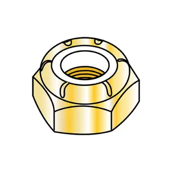 3/4-16 NTE  Thin Pattern Nylon Insert Hex Lock Nut Fine Thread Zinc Yellow