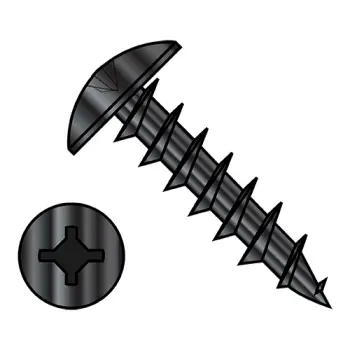 8-11X7/16  Square Phil Drive #6 Truss Head Deep Thread Wood Screw Full Thread Black Oxide